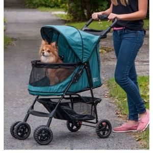 Pet Stroller PET GEAR Happy Trails emerald color